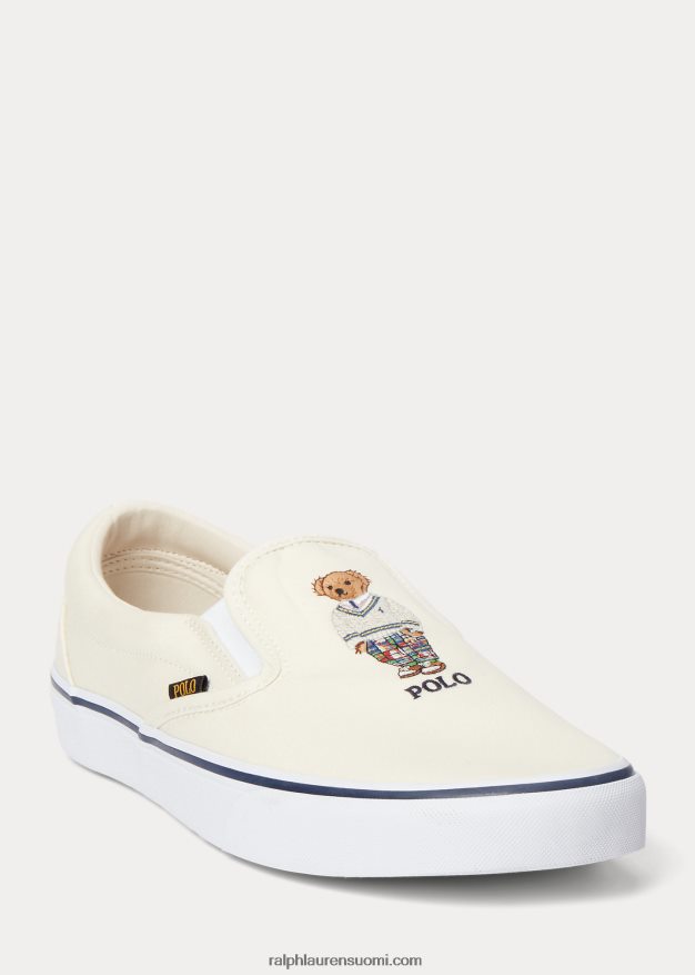 Ralph Lauren miehet keaton polo bear slip-on lenkkari 0Z24ZR2025 pergamentti kerma