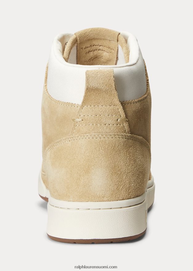 Ralph Lauren miehet kenttänahka-mokkanahka korkeat lenkkarit 0Z24ZR2004