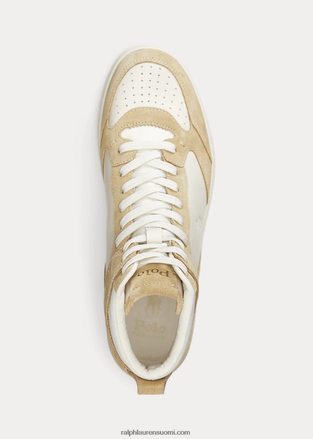 Ralph Lauren miehet kenttänahka-mokkanahka korkeat lenkkarit 0Z24ZR2004