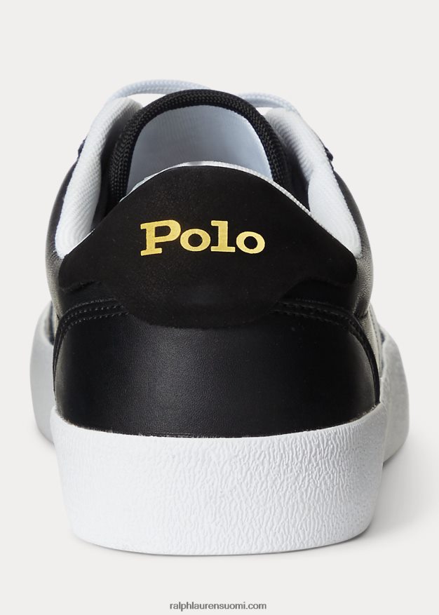 Ralph Lauren miehet kenttänahkainen lenkkari 0Z24ZR1977 musta valkoinen