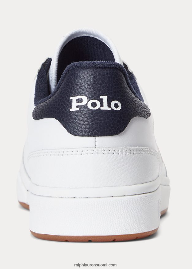 Ralph Lauren miehet kenttänahkainen matalavarsilenkkari 0Z24ZR1991 valkoinen/laivasto