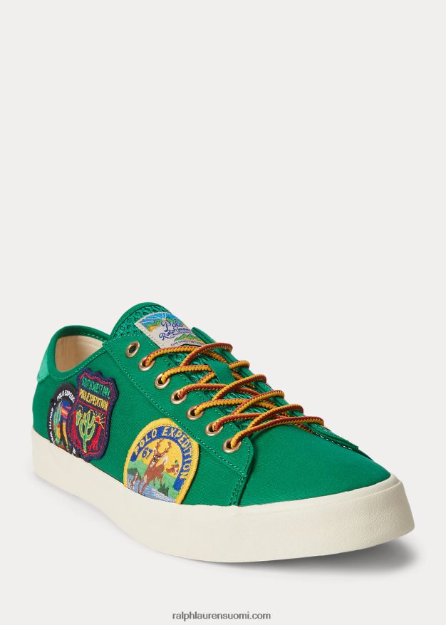 Ralph Lauren miehet nelson logo-patch twill tennarit 0Z24ZR1988 ensisijainen vihreä