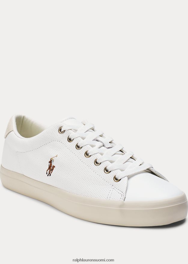 Ralph Lauren miehet pitkäpuinen nahkalenkkari 0Z24ZR2019 valkoinen