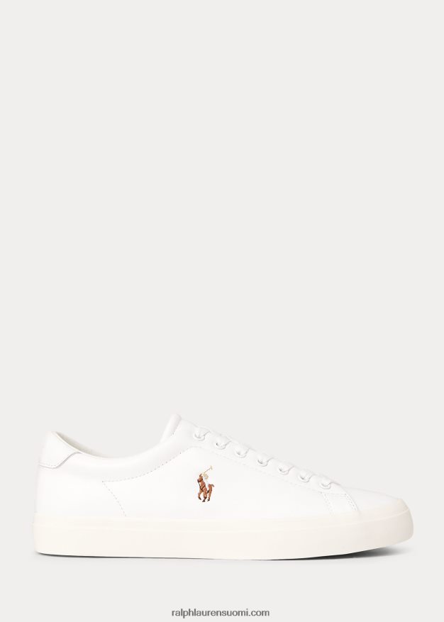 Ralph Lauren miehet pitkäpuinen nahkalenkkari 0Z24ZR2020 valkoinen