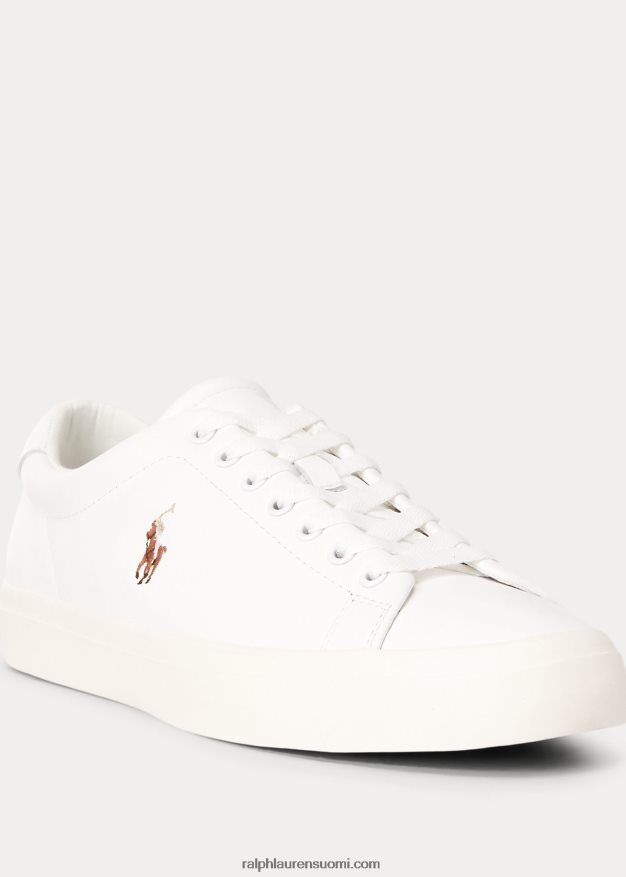 Ralph Lauren miehet pitkäpuinen nahkalenkkari 0Z24ZR2020 valkoinen