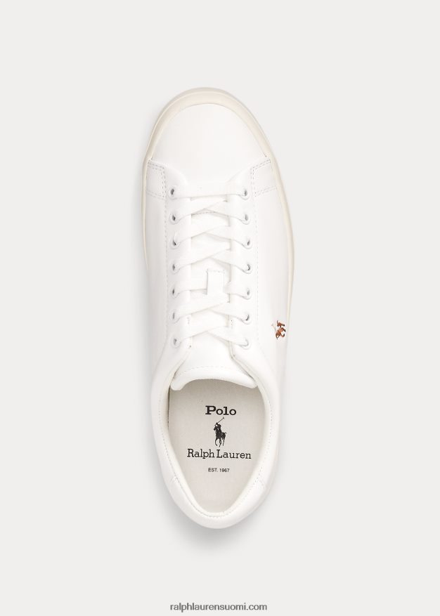 Ralph Lauren miehet pitkäpuinen nahkalenkkari 0Z24ZR2020 valkoinen