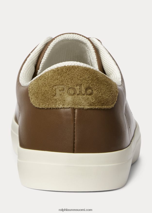 Ralph Lauren miehet pitkäpuinen nahkalenkkari 0Z24ZR2021 rusketus