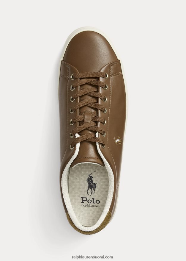 Ralph Lauren miehet pitkäpuinen nahkalenkkari 0Z24ZR2021 rusketus