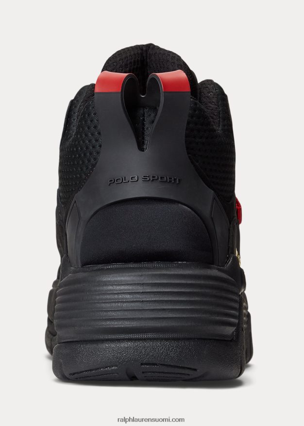 Ralph Lauren miehet ps100 korkeat tennarit 0Z24ZR1933 musta/punainen/kanariankeltainen