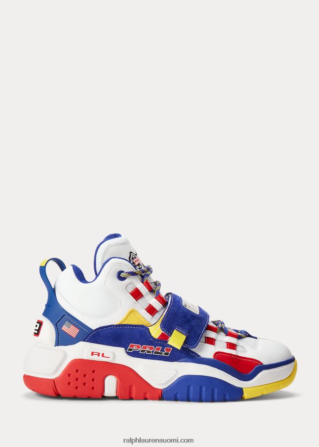 Ralph Lauren miehet ps100 korkeat tennarit 0Z24ZR1936 valkoinen/kuninkaallinen