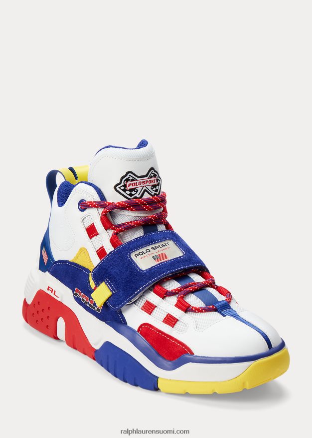 Ralph Lauren miehet ps100 korkeat tennarit 0Z24ZR1936 valkoinen/kuninkaallinen