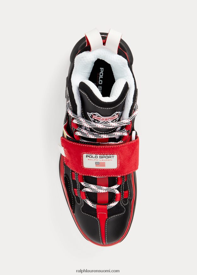 Ralph Lauren miehet ps100 korkeat tennarit 0Z24ZR1937 musta/rl2000 punainen