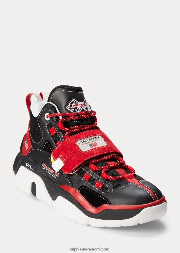 Ralph Lauren miehet ps100 korkeat tennarit 0Z24ZR1937 musta/rl2000 punainen