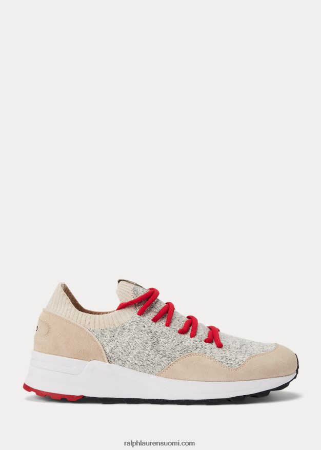 Ralph Lauren miehet trackster 200ii neulotut tennarit 0Z24ZR1963 vaaleanharmaa kanerva