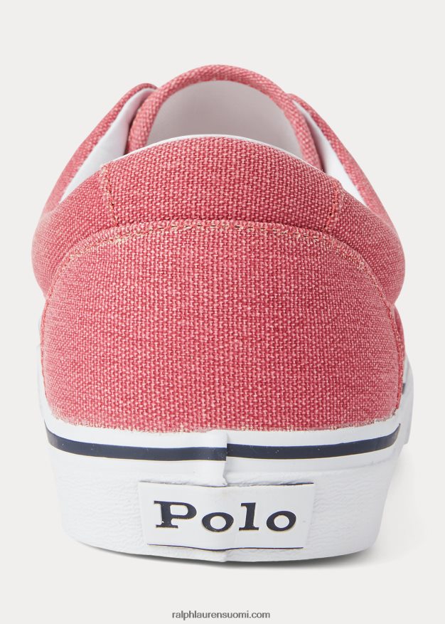 Ralph Lauren miehet väriä vaihtavat keaton-kanvaslenkkarit 0Z24ZR2027 marja/neonvihreä