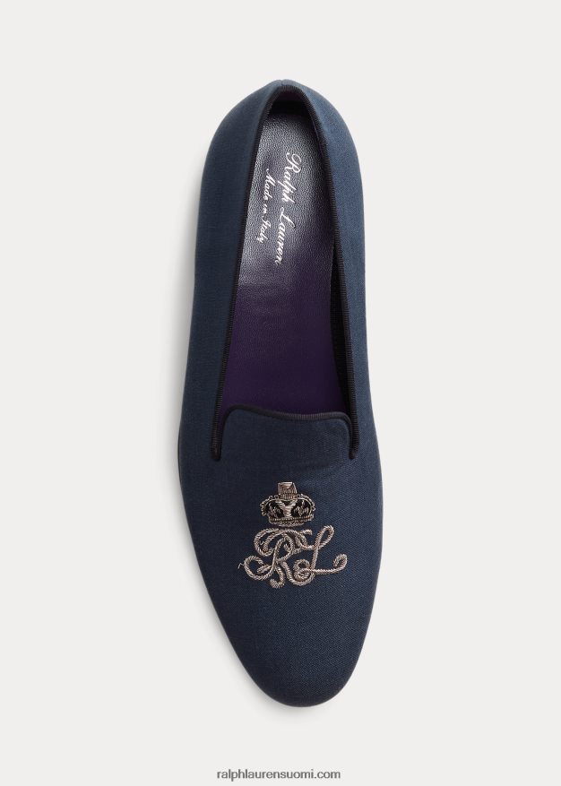 Ralph Lauren miehet alonzo jalometallipellava tohveli 0Z24ZR8745 brasilian sininen