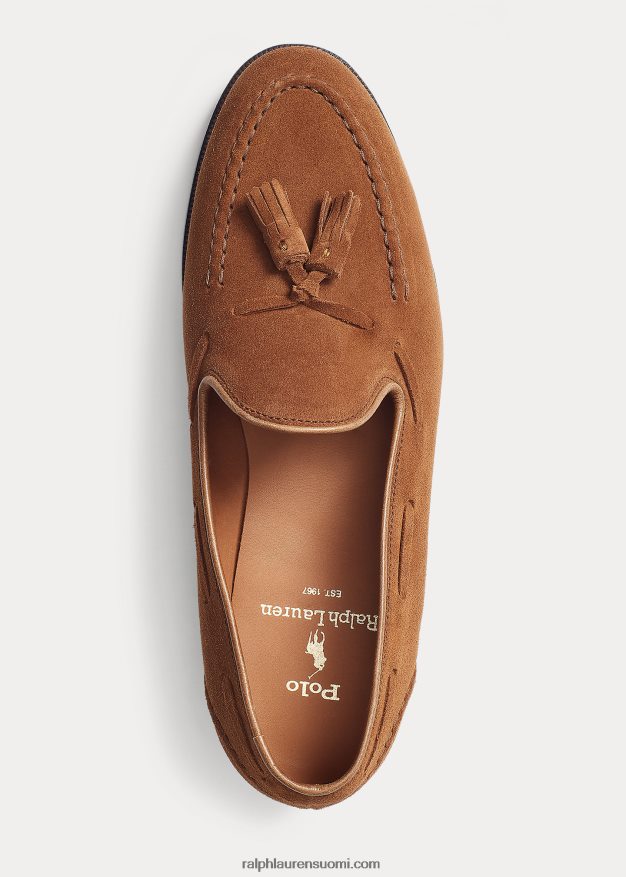 Ralph Lauren miehet booth mokkanahka loafer 0Z24ZR2090 uusi vaaleanruskea