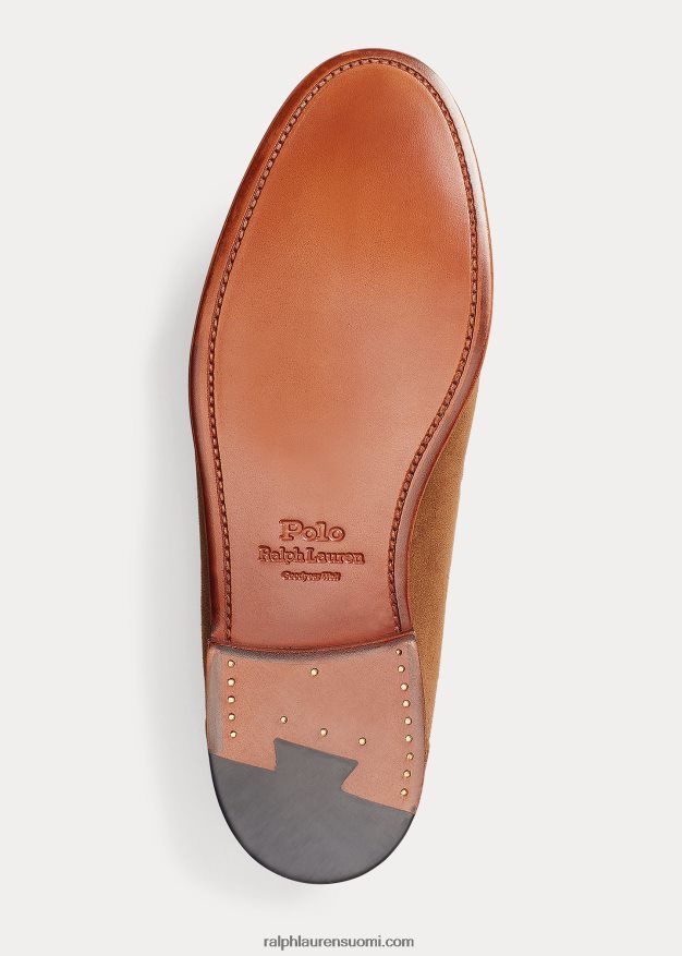 Ralph Lauren miehet booth mokkanahka loafer 0Z24ZR2090 uusi vaaleanruskea