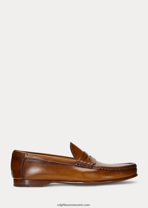 Ralph Lauren miehet chalmers vasikanahkainen penny loafer 0Z24ZR2158 rusketus