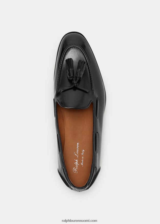 Ralph Lauren miehet luther tupsu vasikanahkainen leipä 0Z24ZR2160 musta