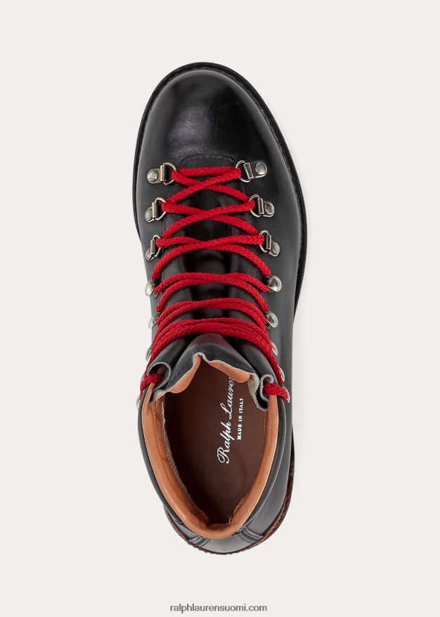 Ralph Lauren miehet Fidel kiillotettu vasikannahkasaappas 0Z24ZR2179 musta