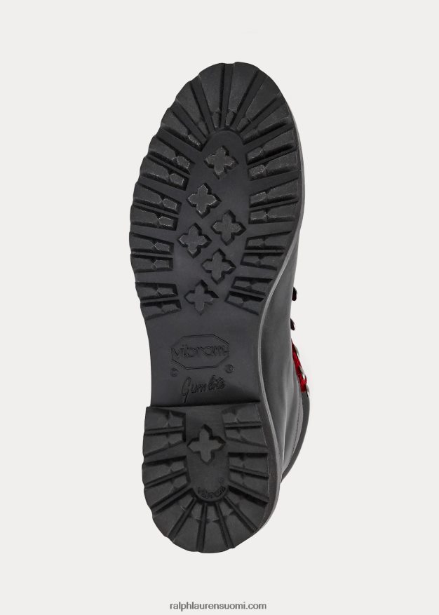 Ralph Lauren miehet Fidel kiillotettu vasikannahkasaappas 0Z24ZR2179 musta