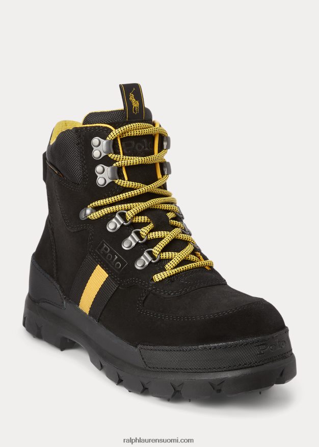 Ralph Lauren miehet Oslon vedenpitävä mokkanahka & oxford-saappaat 0Z24ZR2206 musta/keltaevä