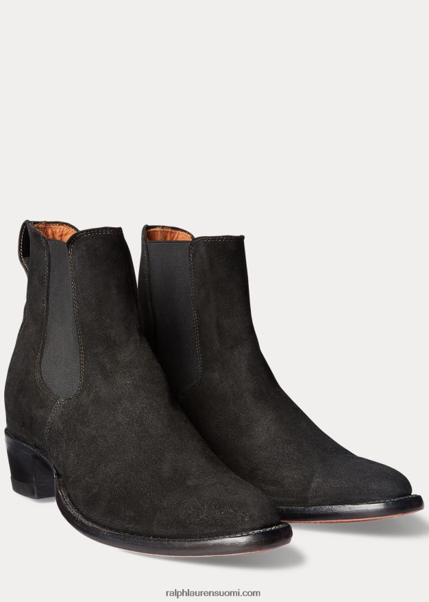 Ralph Lauren miehet Plainview mokkanahka chelsea saappaat 0Z24ZR2133 musta