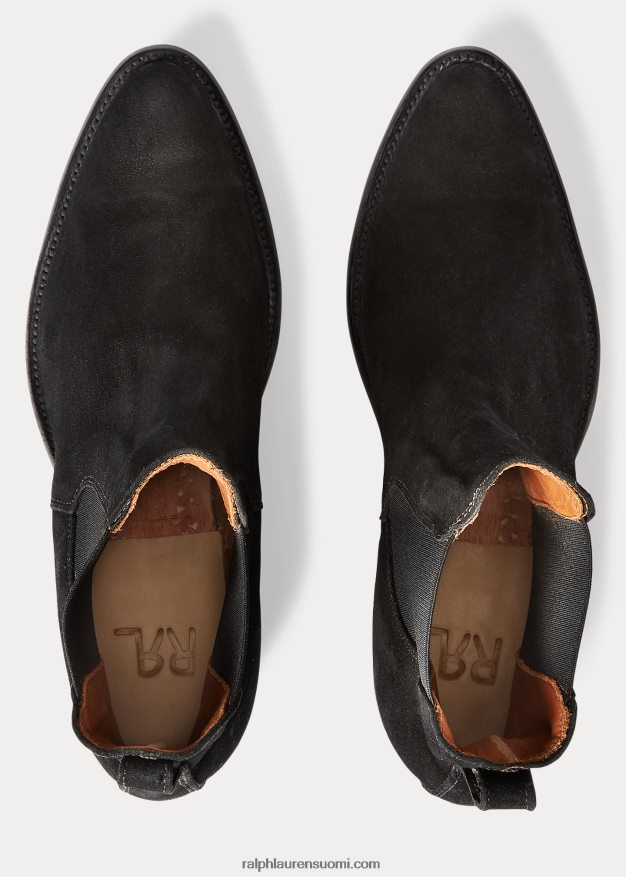 Ralph Lauren miehet Plainview mokkanahka chelsea saappaat 0Z24ZR2133 musta