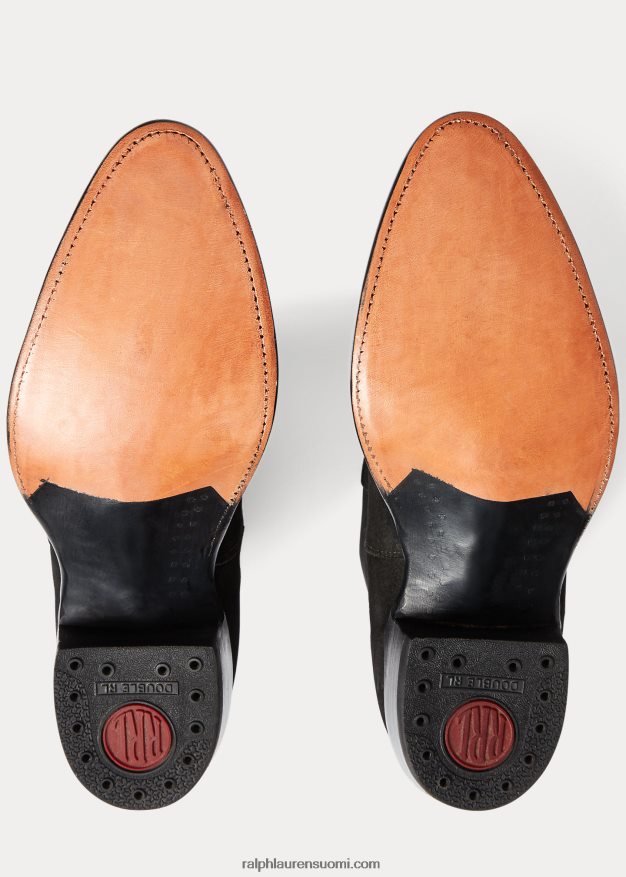 Ralph Lauren miehet Plainview mokkanahka chelsea saappaat 0Z24ZR2133 musta