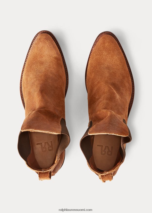Ralph Lauren miehet Plainview mokkanahka chelsea saappaat 0Z24ZR2134 kevyt java