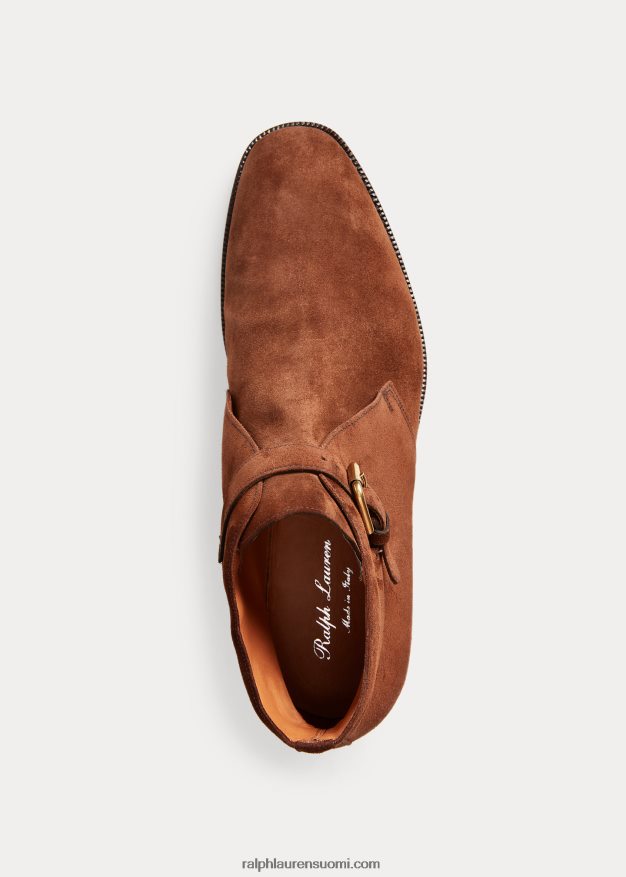 Ralph Lauren miehet frasco mokkanahka chelsea saappaat 0Z24ZR2180 rl vaalean ruskea