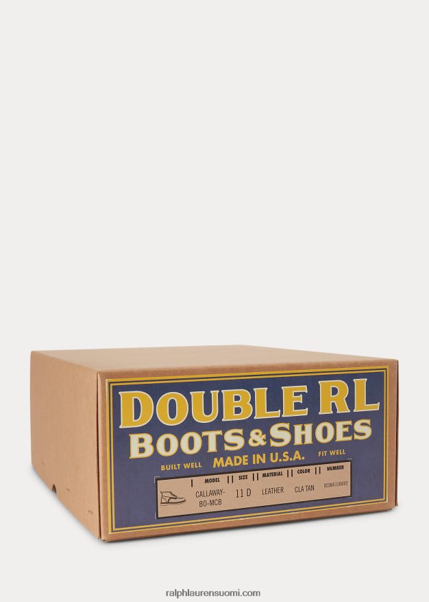 Ralph Lauren miehet nahkainen nauhakengät 0Z24ZR2136 rusketus