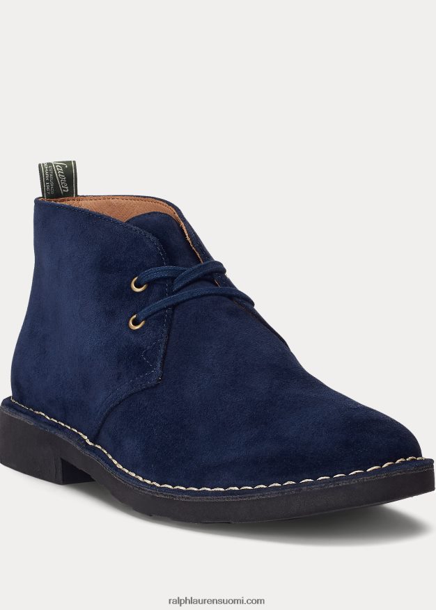 Ralph Lauren miehet talan mokkanahka chukka saappaat 0Z24ZR2120 laivasto