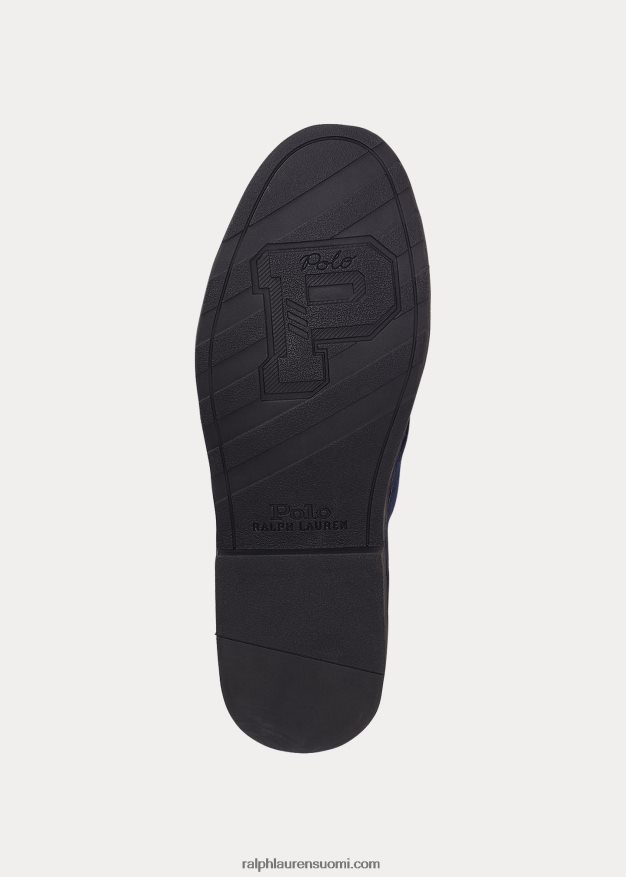 Ralph Lauren miehet talan mokkanahka chukka saappaat 0Z24ZR2120 laivasto