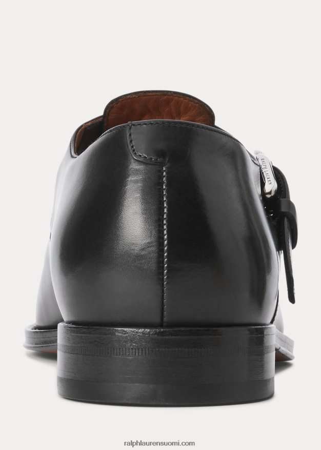 Ralph Lauren miehet kiillotettu vasikanahkainen kalastajan sandaali 0Z24ZR2148 musta