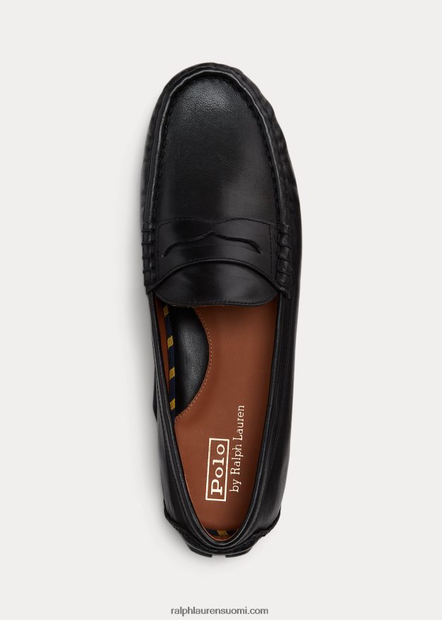 Ralph Lauren miehet anders nahkainen kuljettaja 0Z24ZR2099 musta