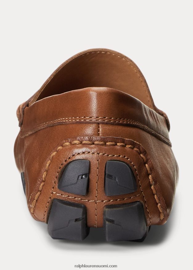 Ralph Lauren miehet anders nahkainen kuljettaja 0Z24ZR2100 konjakki