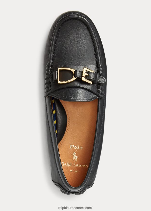 Ralph Lauren miehet anders nahkainen kuljettaja 0Z24ZR2101 musta