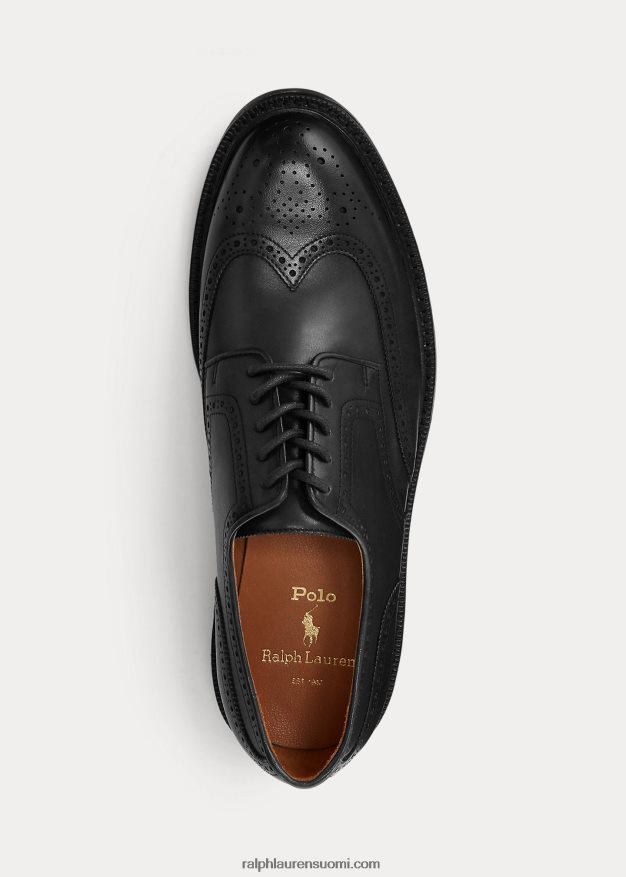 Ralph Lauren miehet asher-nahkainen siivenkärki 0Z24ZR2111 musta