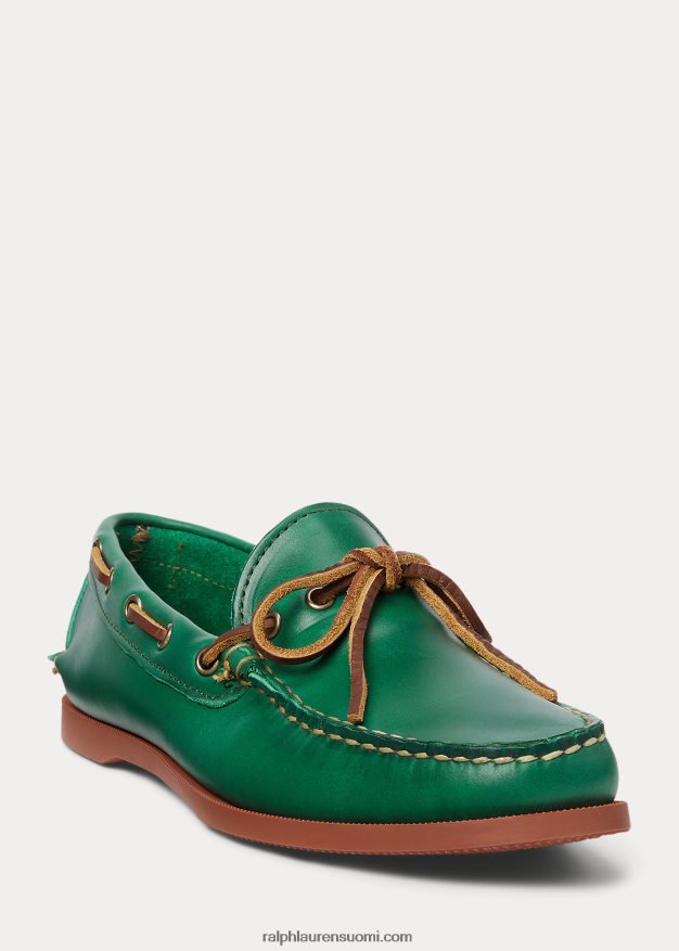 Ralph Lauren miehet nahkainen camp mokasiini 0Z24ZR2087 golfvihreä