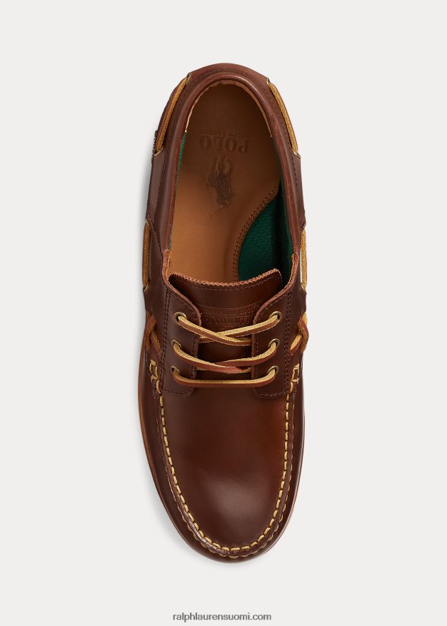 Ralph Lauren miehet ranger-nahkainen venekenkä 0Z24ZR8728 suklaanruskea