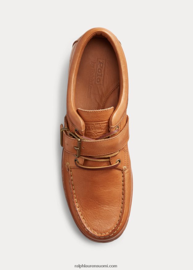 Ralph Lauren miehet ranger-nahkainen venekenkä 0Z24ZR8729 rusketus