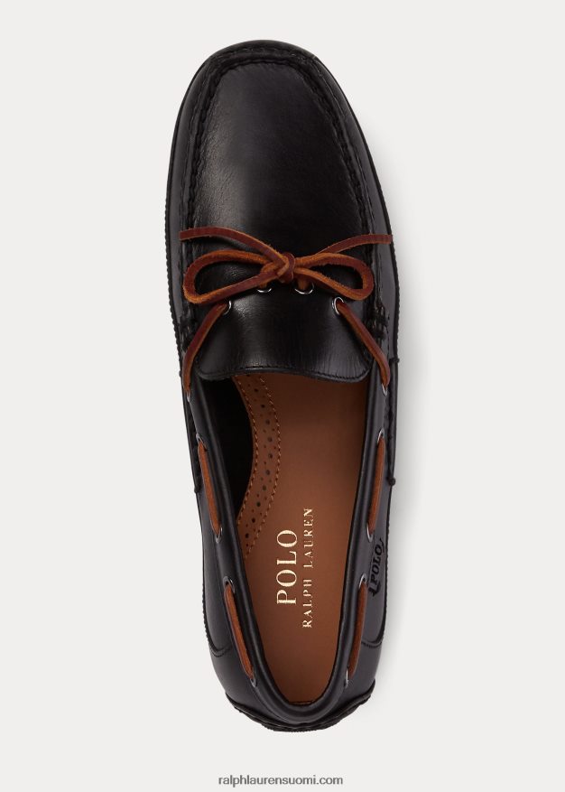 Ralph Lauren miehet roberts nahkainen kuljettaja 0Z24ZR2083 musta