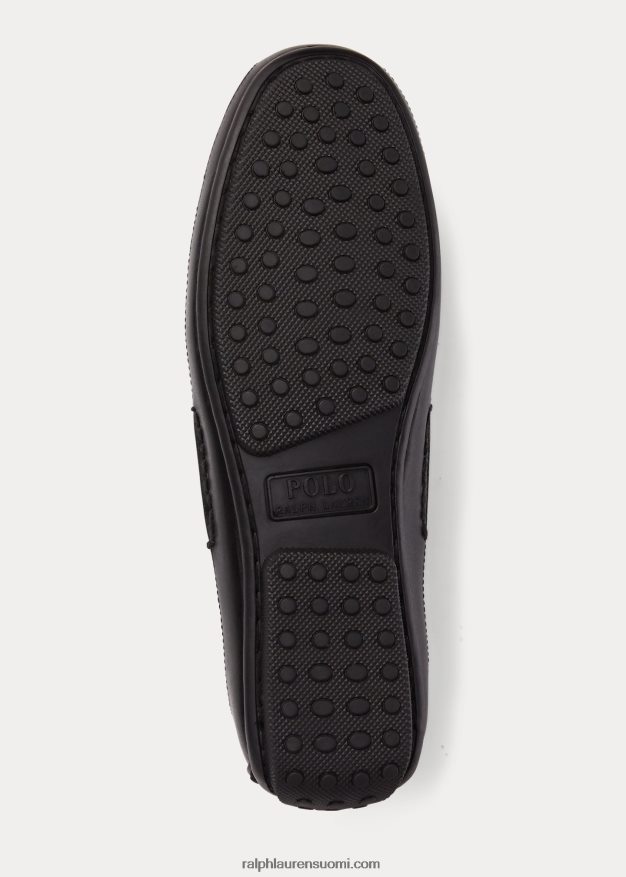 Ralph Lauren miehet roberts nahkainen kuljettaja 0Z24ZR2083 musta