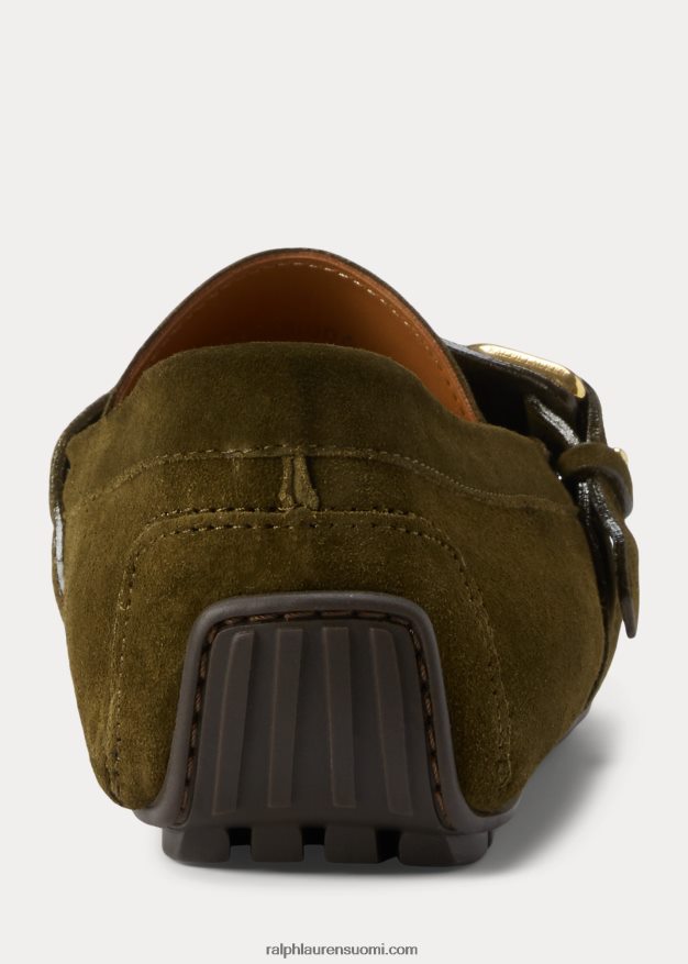 Ralph Lauren miehet welington harold calf-mokkanahka kuljettaja 0Z24ZR2166 sahara oliivi
