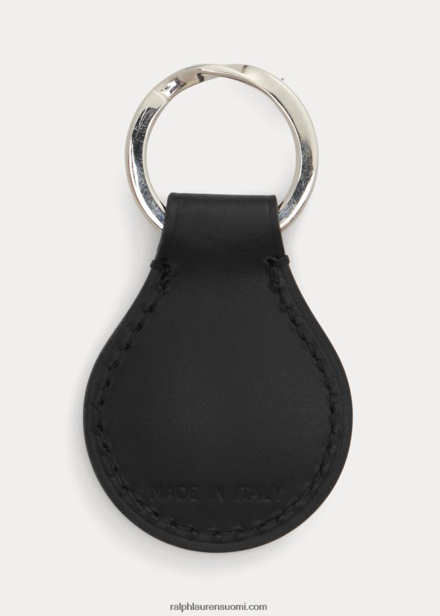 Ralph Lauren miehet monogrammi vasikkanahkainen avaimenperä 0Z24ZR8981 musta
