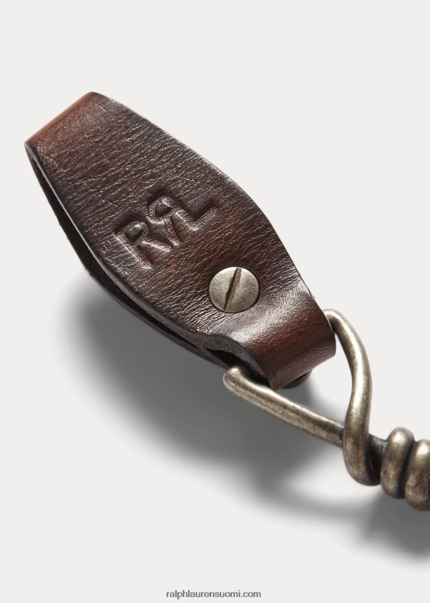 Ralph Lauren miehet nahkainen avaimenperä 0Z24ZR8879 tumman ruskea