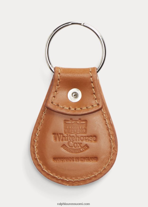 Ralph Lauren miehet suitset nahkainen avaimenperä 0Z24ZR2552 rusketus