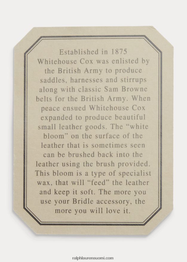 Ralph Lauren miehet suitset nahkainen avaimenperä 0Z24ZR2552 rusketus